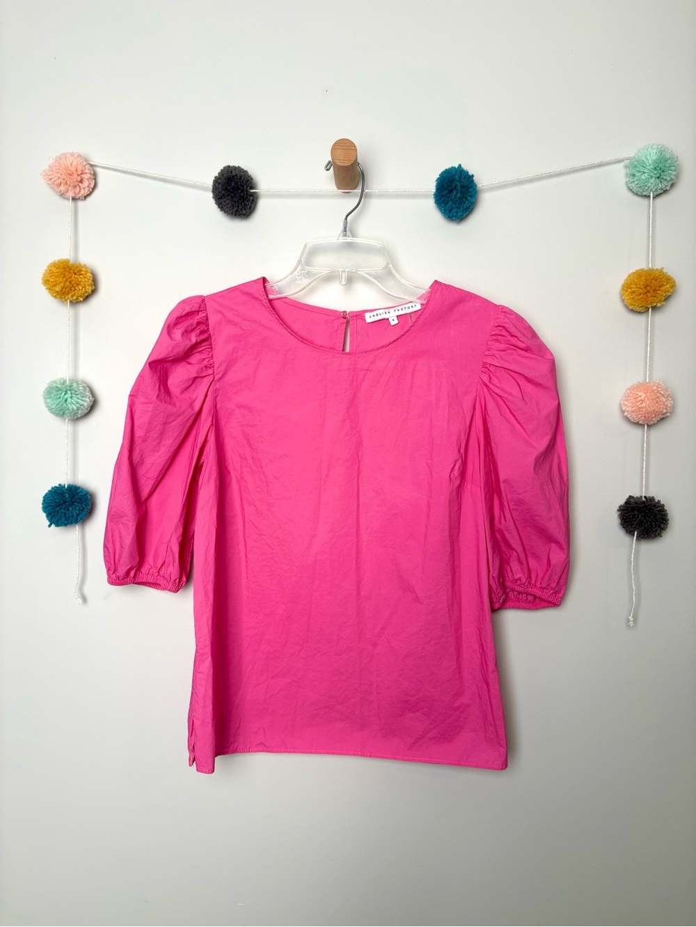 English Factory Pink Poplin Blouse